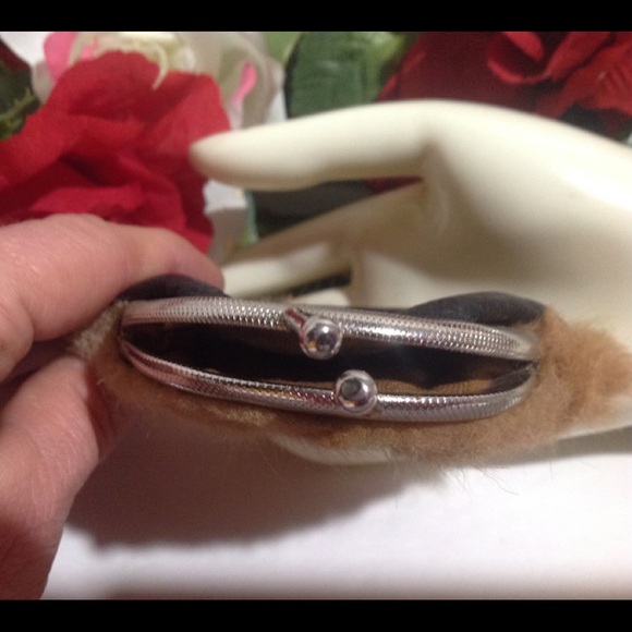 VTG Australia Kangaroo Fur Blk Leather Coin Purse - Picture 7 of 15